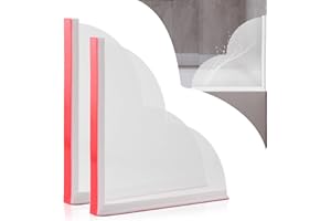 CHIAOJIHE 2 Pack Large Shower Splash Guard for Walk in Shower, Upgrade 9.25 x 9.25 In Bath Tub Splash Guards, Shower Corner Bathtub Water Blocker, Waterproof Shower Accessories to Keep Water in Shower