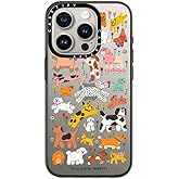 CASETiFY Compact Case for iPhone 15 Pro [Lightweight / 4 ft. 2X Military Grade Drop Protection/Slim] - Dogs - Clear Black