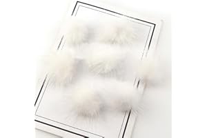 ECYC Ltd 10 Pcs 1 inch Small Faux Fur Pompoms for Crafts, Mini Furry Pom Pom Balls Soft Fluffy Faux Mink Fur Ball for DIY Crafts Projects Jewelry Keychains Making Knitting Accessories