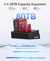 ORICO 40TB 4 Bay USB 3.0 External HDD SSD Docking Station Cloner Tool-Free view 2