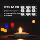 WINOMO Aluminium Tea Light Case 100 Sets DIY Wax Candle Molds view 5