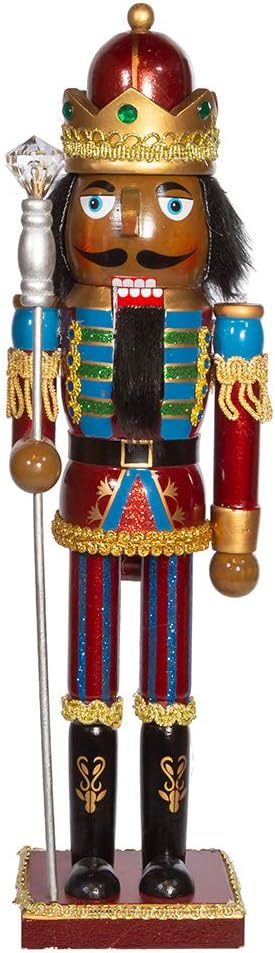 Nutcrackers - Kurt S. Adler Regal Black African American King with Crown Wooden Christmas Nutcracker 15 Inch