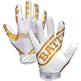 Battle Sports Ultra-Stick Wide Receiver Football Gloves - Adult & Youth Football Gloves