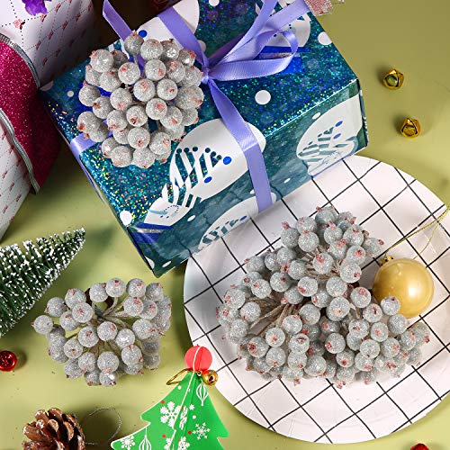 image for BBTO 100 Wired Stems of Artificial Holly Berries Artificial Flower Dec