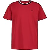 Tommy Hilfiger Boys' Short Sleeve YD Ringer Crew Neck T-Shirt, Soft, Comfortable, Relaxed Fit