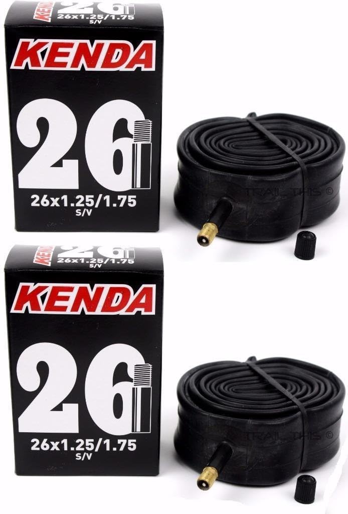 2 Pack Kenda 26" 26x1.25/1.50/1.75 Schrader Valve MTB Hybrid Bicycle Inner Tubes