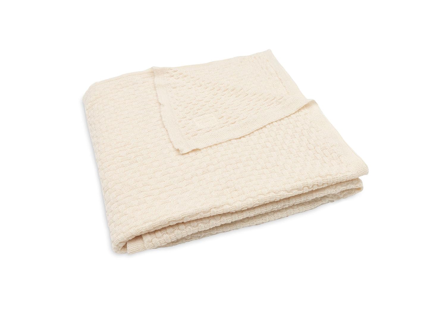 Jollein 516-522-67080 Children's Knitted Blanket Merino Wool Oatmeal Beige (100 x 150 cm)