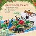 Dinosaur Toys,Plastic Dinos Figures Play Set with Carrying Case,5-7 Inch, Pack of 12