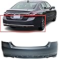 FitParts Compatible With Rear Bumper Cover 2016-2017 Honda Accord EX-L SE Sport Sedan 16 17. New, Primed and Ready for Paint. W/o Parking Aid Sensor Holes. 71501T2FA60ZZ HO1100291