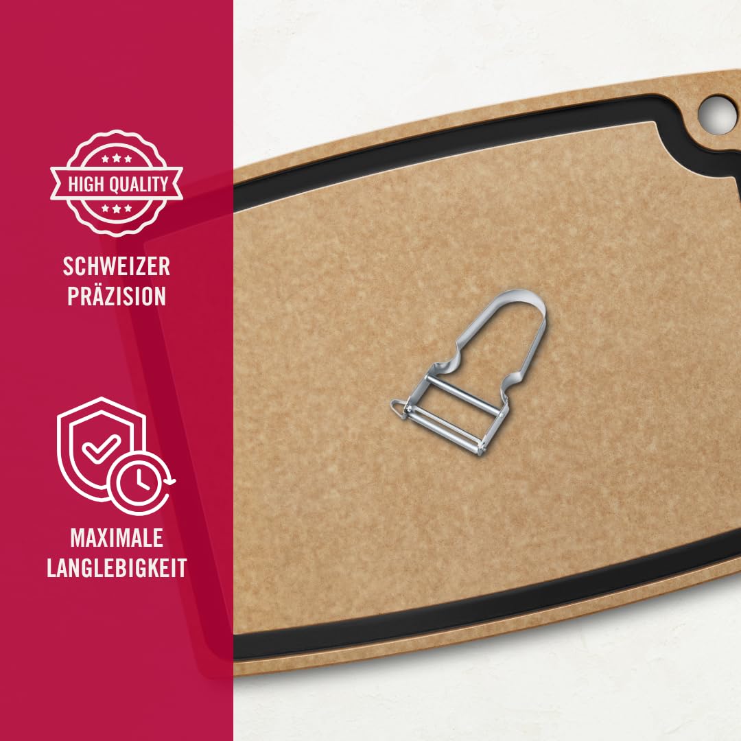 Victorinox Sparschäler STAR, Kartoffelschäler, Zweischneidig mit Pendelklinge, Extra Scharf, Metallgriff, Swiss Made 4
