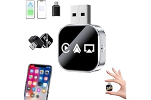 CIRFAND 2026 Upgrade 3 in 1 Screen Mirror for iOS Phone, Wired to Wireless Screen Mirroring Carplay Adapter for Car, with Screens Mirroring, 2.4/5ghz WiFi and Bluetooth 5.0 (1pcs)