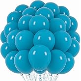 Voircoloria Peacock Blue Balloons, 66pack 12inch Teal Blue Latex Party Balloons for Wedding, Birthday, Graduation, Bridal Shower, Baby Shower, Gender Reveal, Anniversary Party Decorations