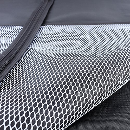 Kernorv 43" Breathable Dust-proof Garment Bags, Suit Bag with Clear Window, Garment Bags for Storage or Travel, Garment Bag Covers for Luggage, Suits, Coats, Jackets or Dresses, Set of 3 (Black)