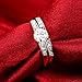 [Eternity Love] Women's Pretty 18K White Gold Plated Solitaire CZ Crystal Engagement Rings Set Best Promise Rings for Her Anniversary Wedding Bands TIVANI Collection Jewelry Rings