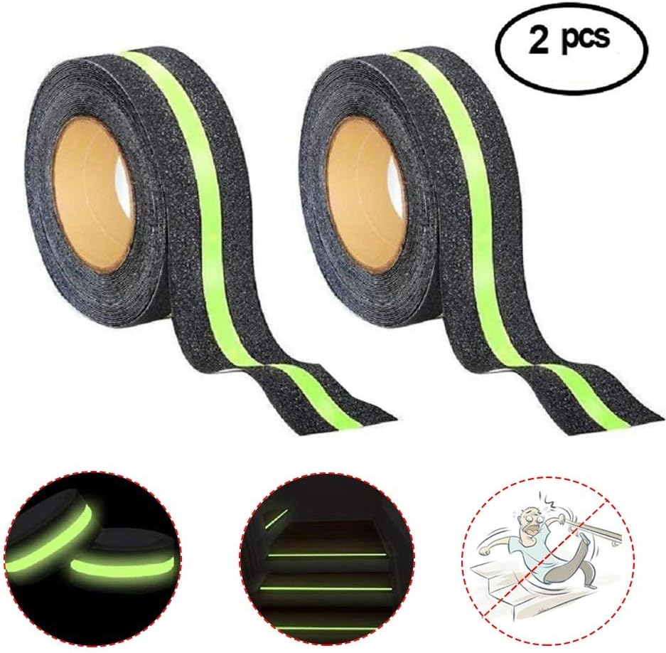 Freeauto AntiSlip Grip Tape, Safety Glow in Dark Highest Traction Tape with 3M for Stairs Freeauto AntiSlip Grip Tape, Safety Glow in Dark Highest Traction Tape with 3M for Stairs