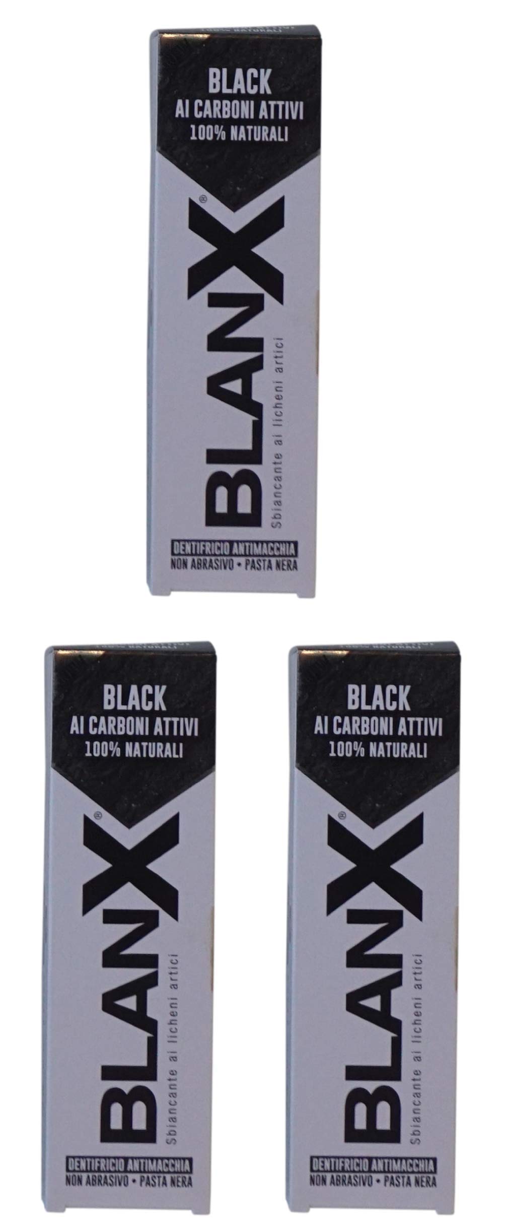 BlanX:"Black" Whitening Black Toothpaste - 2.54 Fluid Ounces (75ml) Tube (Pack of 3)