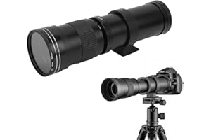 SustVita Manual Zoom Lens for Pentax, 420-800mm F / 8.3-16 Super Telephoto Lens, Aluminum Alloy Body, T2 Mount Compatible, Ni