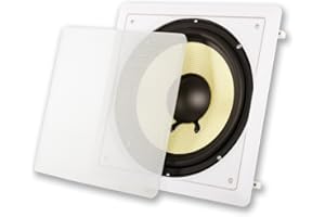 Acoustic Audio by Goldwood Acoustic Audio HDS10 in Wall 10" Home Theater Passive Subwoofer Speaker, White