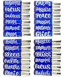 Got Oil Supplies Vinyl Essential Oil Labels - Fits 10ml Roller Bottles and Boston Round Glass Vials - 24 Blue & Pink, Gold or Silver Bottle Stickers To Choose From (Silver)
