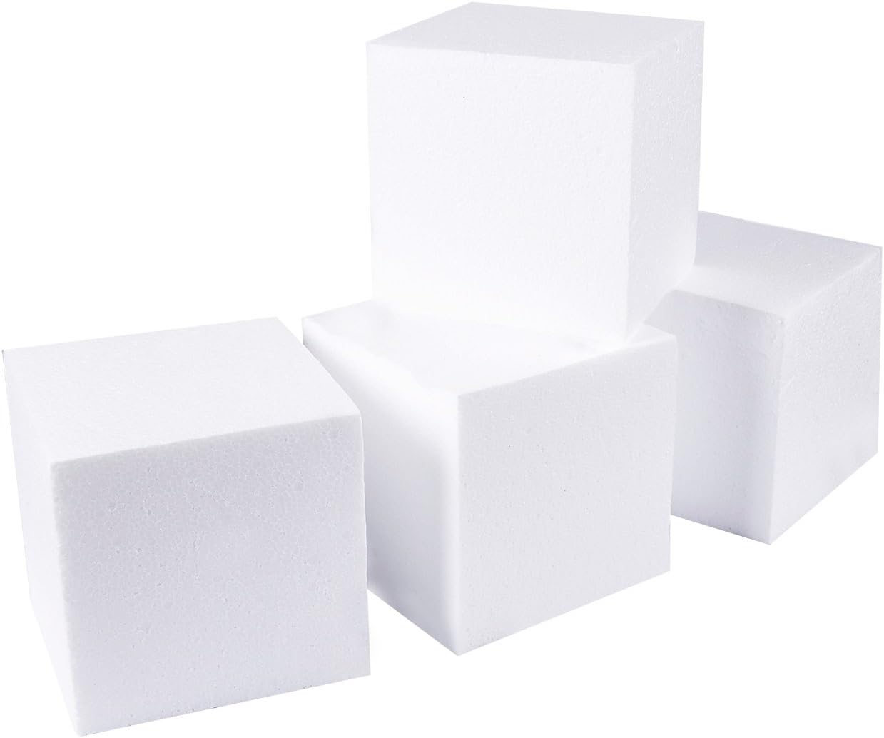 Craft Foam Cube 4Pack Square Polystyrene Foam Block Foam Brick for Sculpture, Modeling, DIY