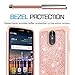 LeYi iPhone 13 Case, with Tempered Glass Screen Protector [2 Pack], Hybrid Heavy Duty Protection Glitter Girls Women Shockproof Phone Case for iPhone 13 Rose Gold
