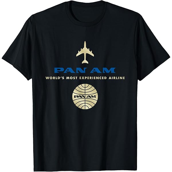 Amazon.com: Pan Am T-Shirt - Defunct Airline Logo - Retro