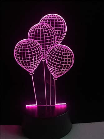 Lámpara de noche 3D Niño, Día del niño Romántico Lindo Novedad Globo