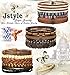 Jstyle 14Pcs Braided Leather Bracelet for Men Women Wooden Beaded Bracelets Wrap Adjustable