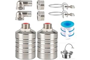 DEPOVTE 2pack Automatic Float Valve,1/2" to 3/4'' Water Level Floats 304 Stainless Steel Float Valve for Water Tank Automatic Water Level Control for Water Tank, Pool, Water Tank, Livestock Troughs.