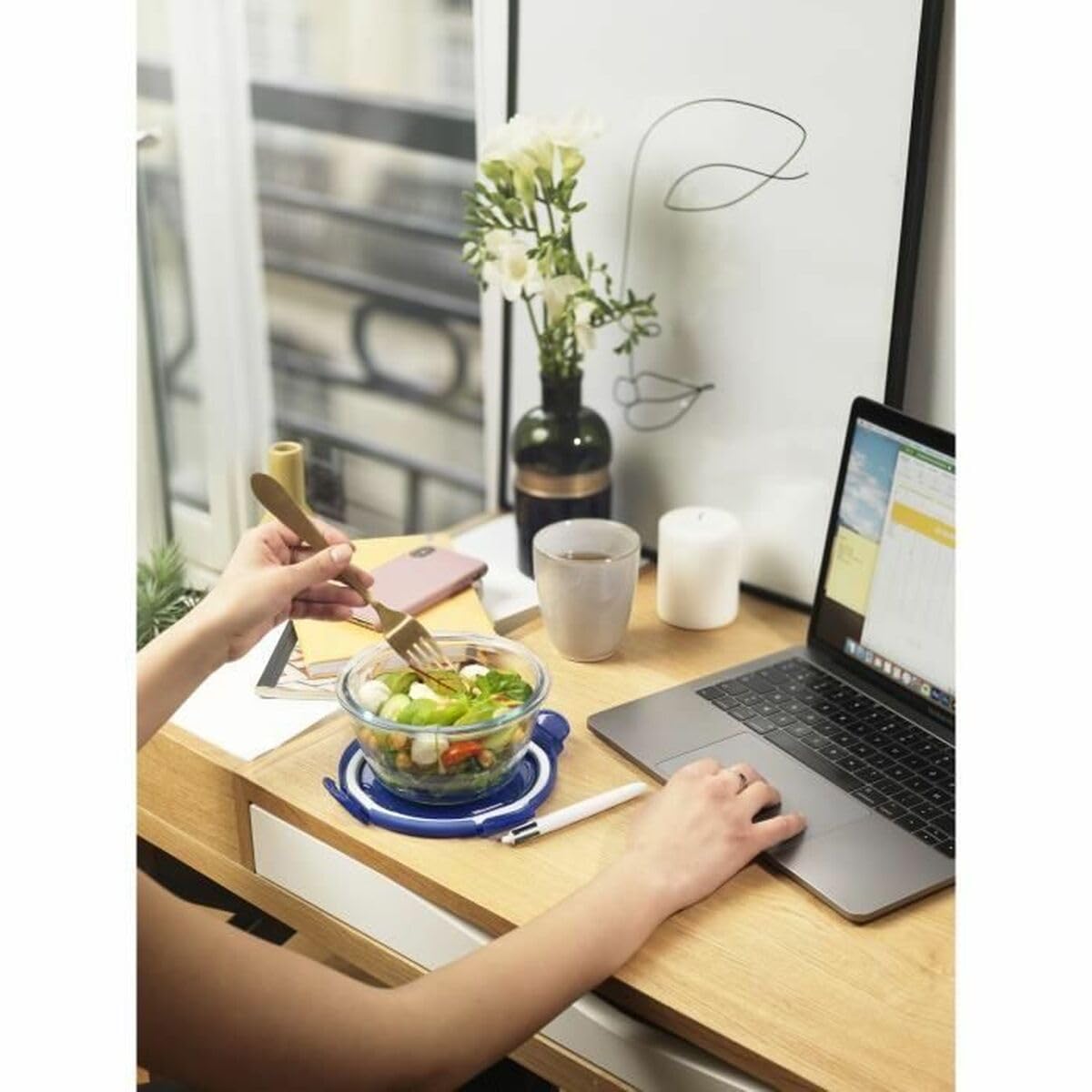 Pyrex Cook & Go Lunchbox, 3 Stück, gleiches Fassungsvermögen (3 x 0,7 l, rund) 5