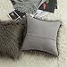 Kevin Textile Pack of 2, Decor Home Deluxe Soft Plush Merino Style Grey Faux Fur Throw Pillow Cover Cushion Case for Bedroom Sofa Chair 18 x 18 Inch 45 x 45 Cm