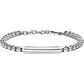 Feifuli Bracelets for Men, Link Chain Stainless Steel Bracelet for Men, Charm Jewelry for Birthday Annivesary Fathers Day Valentines, Dad Husband Boyfriend,Casual Trendy Cool Adjustable