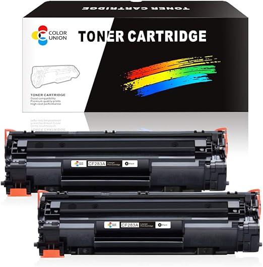 Toner Cartridge CF283A 83A,COLORUNION 2 Pack Compatible Cartridges