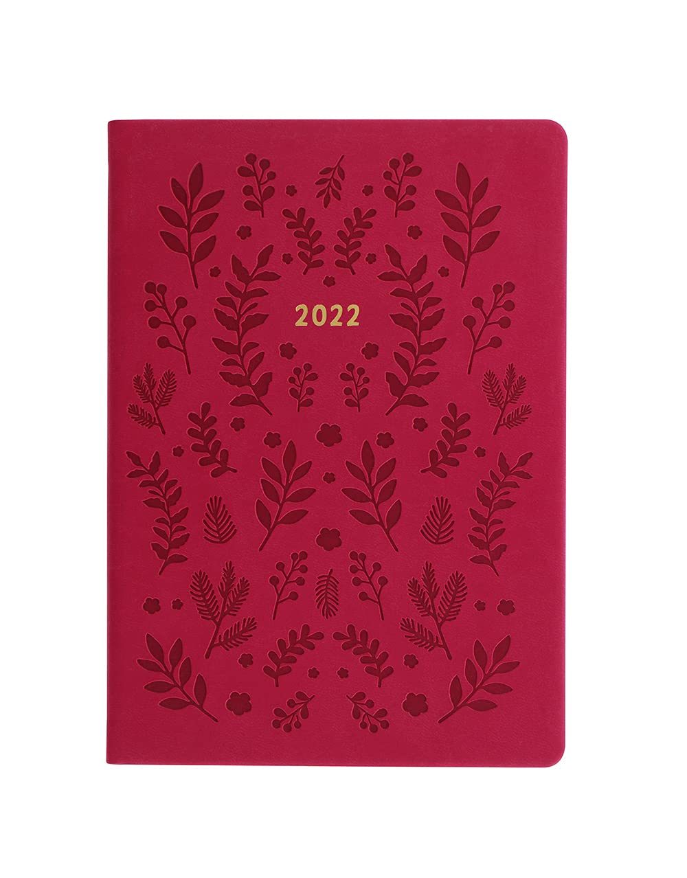 Letts of London Woodland A5 Week to View 2022 Diary - Pink, 22-082162