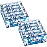 LIFE SAVERS Pep-O-Mint, Bulk Mints, Peppermint Hard Candy, .84Oz (20 Ct) | Pep-O-Mint hard candy rolls 20 count box bulk mint to refresh breath; portable peppermint candy for home, office, car, travel