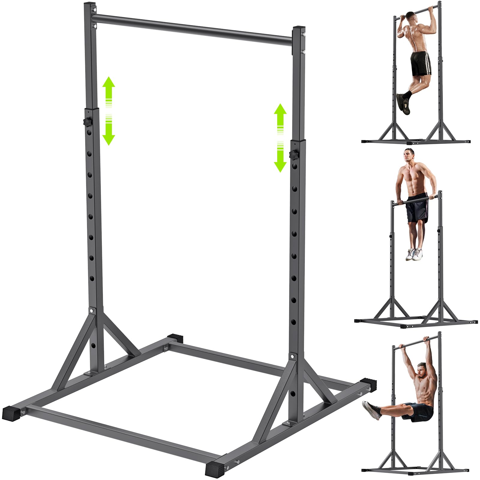 Photo 1 of *** USED/UNKNOWN MISSING HARDWARE***SELEWARE Adjustable Pull Up Station, Multifunction Pull Up Bar, Fully Welded, 500 lbs Capacity, Power Tower Dip Station for Home Gym