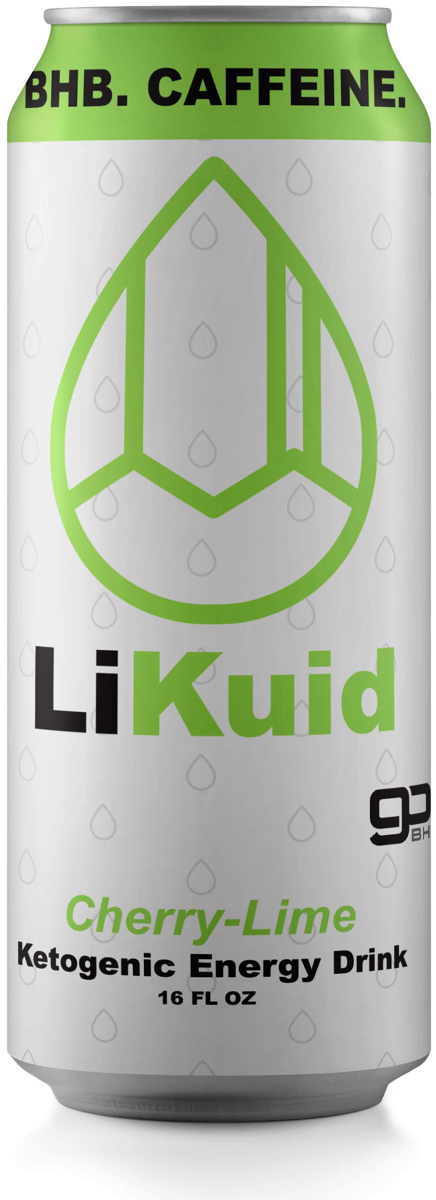 LiKuid Ketogenic Energy Drink BHB and Organic Caffeine, 16oz Cans (12Pack
