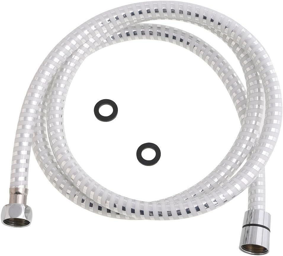 Oryx 4040294 Flexo PVC Shower White/Silver 2 m