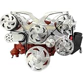 SBC Serpentine Pulley Conversion Kit with AC, PS, and Alternator