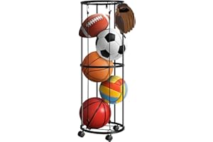 Gachiwar Ball Storage rack vertical,40x13.2 Inch support ballon sport,Basketball storage rack,gym， basketball court storage ball holder,we ball sports