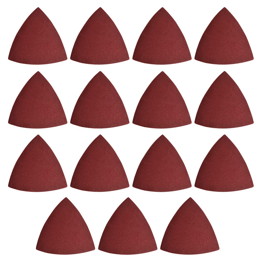 sourcing map Detail Sander Sandpaper, Triangular Sanding Paper, Hook and Loop Sanding Pads, Triangle Oscillating Multi Tool, 240 Grits 15pcs