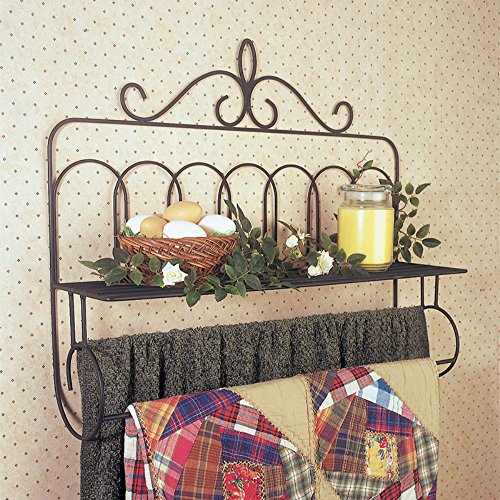 J&J Wire Victorian Double Quilt Holder with Shelf