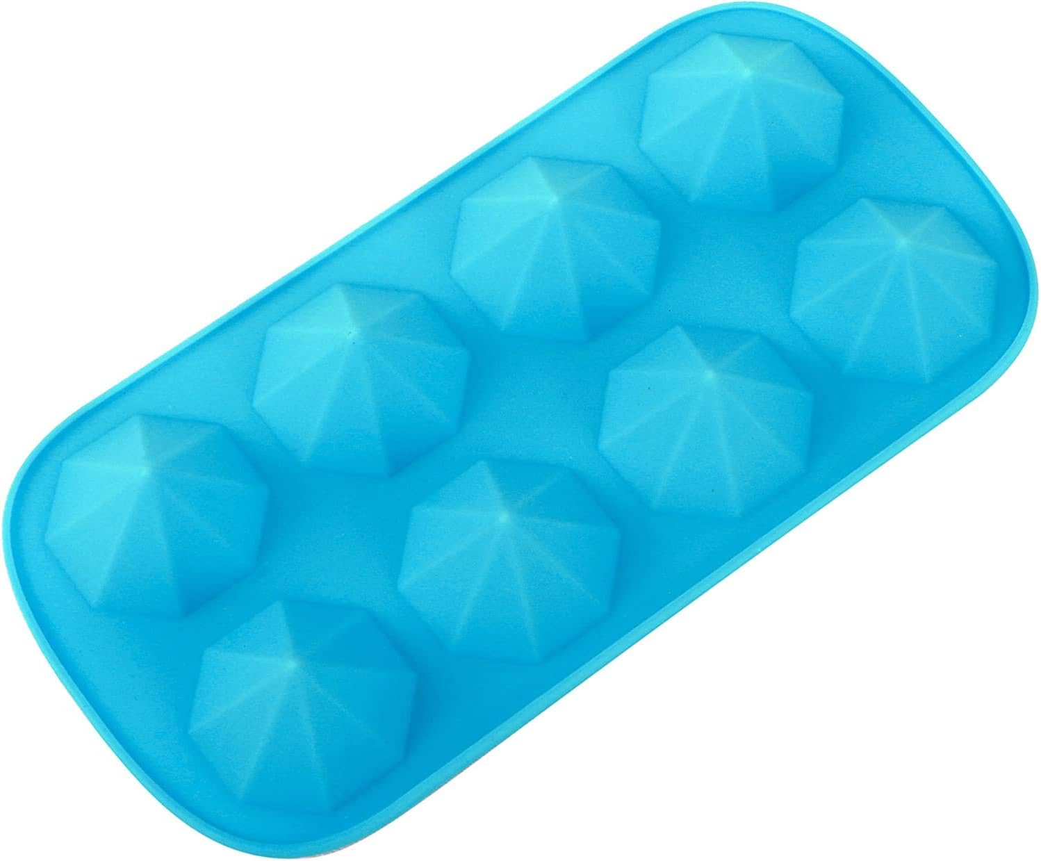 Webake Diamond Ice Cube Moulds Silicone Small Ice Cube Tray 2 Pcs 3.5 x 3 cm Reusable Ice Cube Trays for Whiskey Cocktail Juice Drinking - Image 4