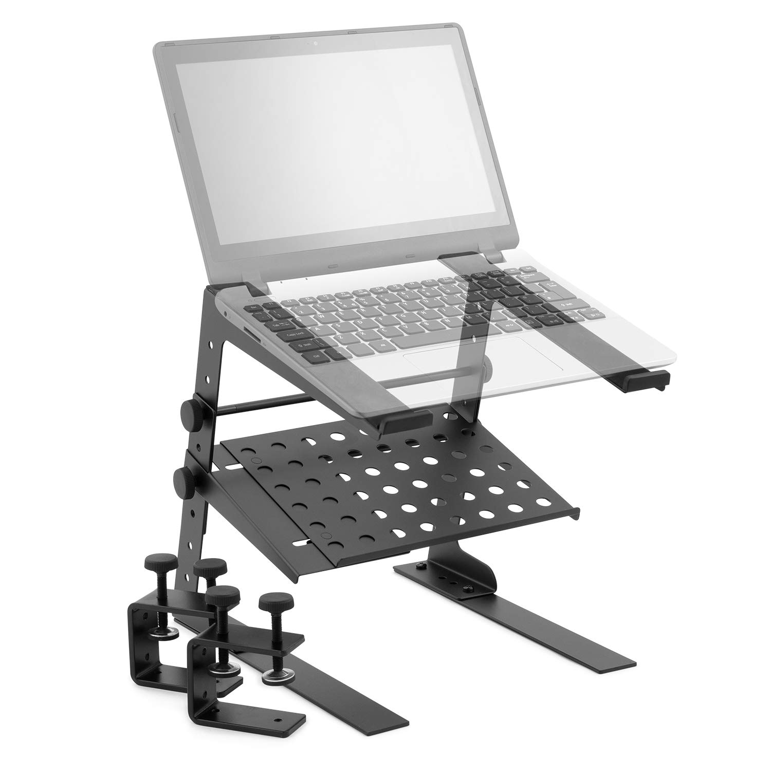 Tiger Laptop Stand/DJ Stand with Shelf and Clamps