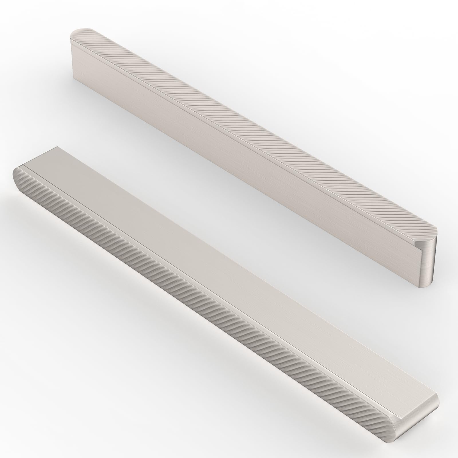 FURNIWARE Pack of 10 Furniture Handles, 160mm, Brushed Nickel, Aluminium, Kitchen Cabinet Handles
