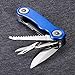 Multi Function Army Knife - Compact Blue Skeleton Multi Purpose Folding Pocket Knife Mini Utility Tool - Swiss Style Knife Classic Blade, Can Opener, Saw - Grand Way 33014