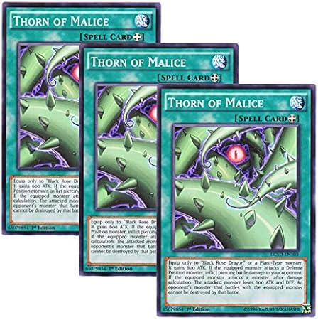 Amazon 3枚セット 遊戯王 英語版 Lc5d En103 Thorn Of Malice 憎悪の棘 ノーマル 1st Edition トレカ 通販