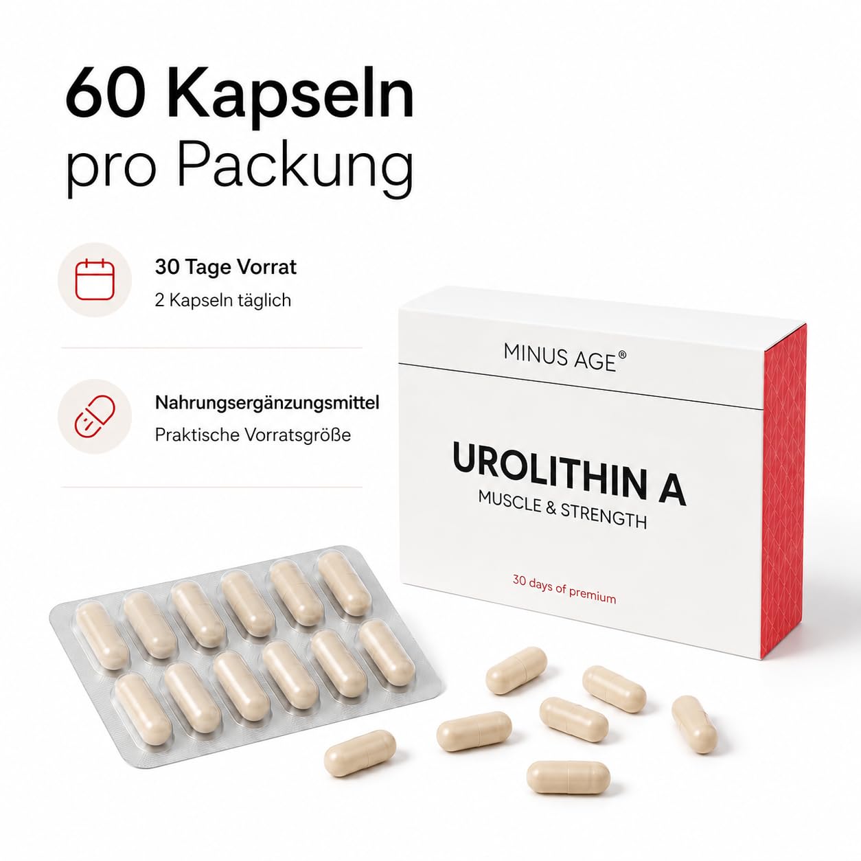 Urolithin A Kapseln 500 mg, 60 vegane Kapseln 2