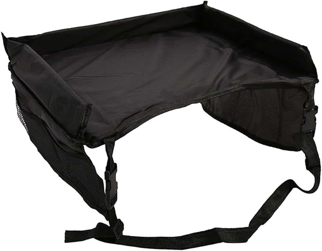Milong Kids Travel Tray Car Seat Lap Tray Toddler Car Seat Tray Organizer for Children Black