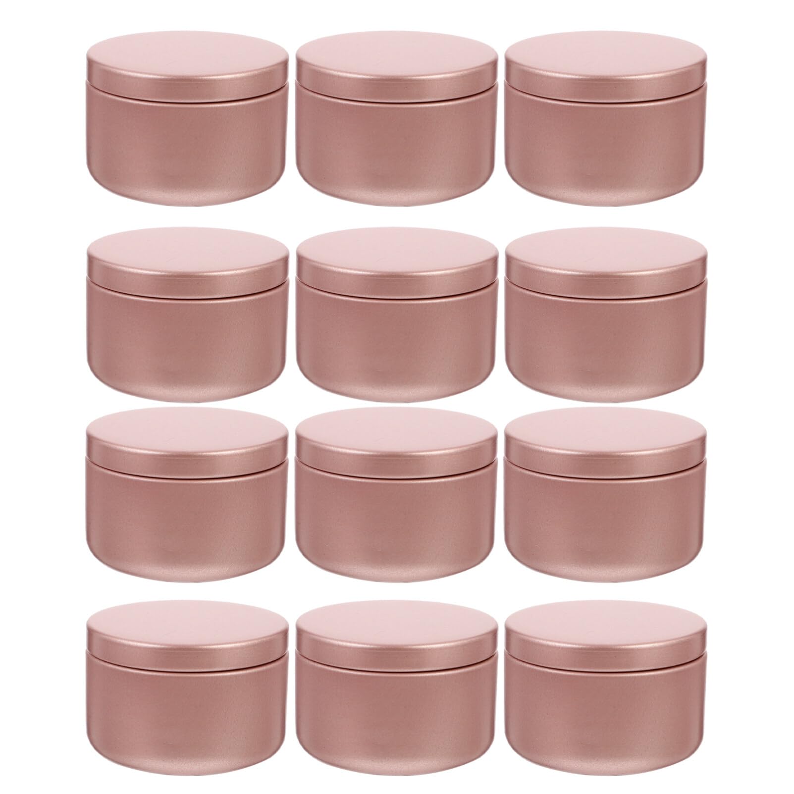 FOMIYES 12PCS Candle Tin Round Metal Tins Candle Containers Candle Jars for DIY Candle Wax Making